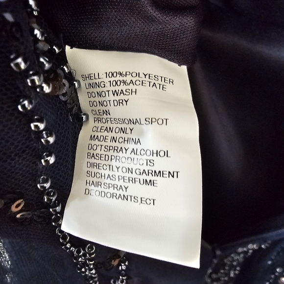 Mac Duggal Embellished Fluter Sleeve Tea Length Dress - Picture 6 of 6